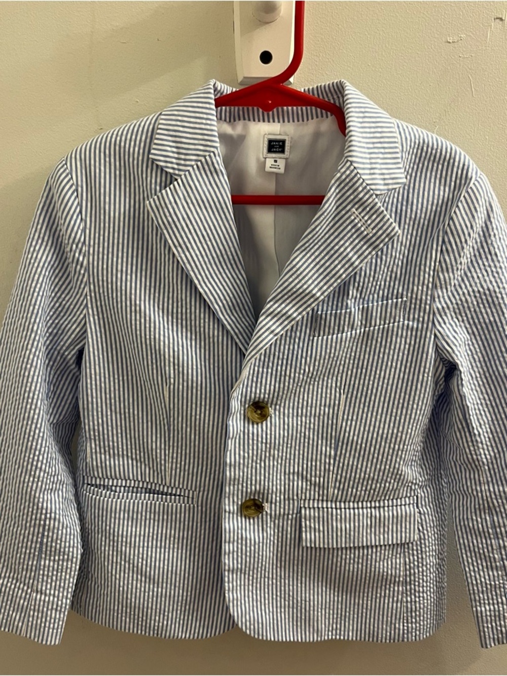 Janie and Jack Seersucker Blazer Size 5 - Picture 2 of 5